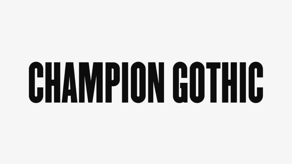 Champion Gothic Font