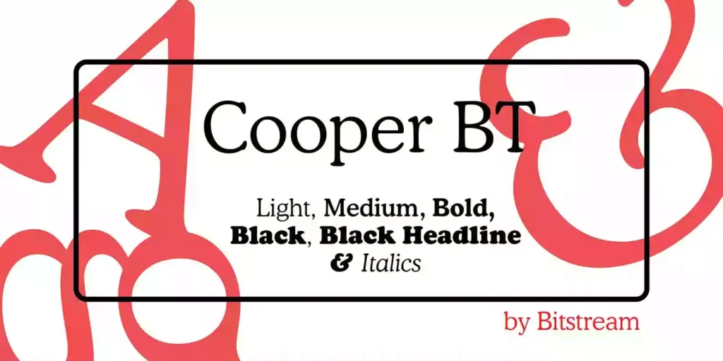 Cooper BT Font