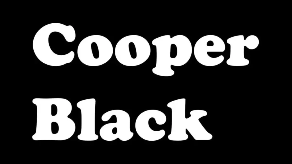 Cooper Black Font