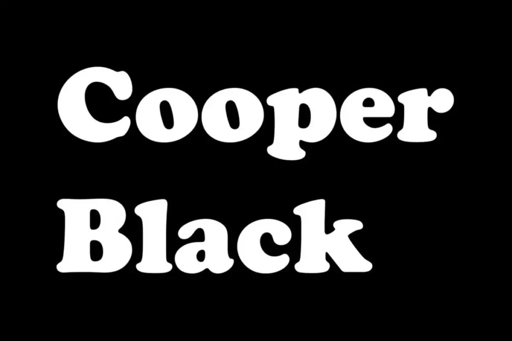 Cooper Black Font