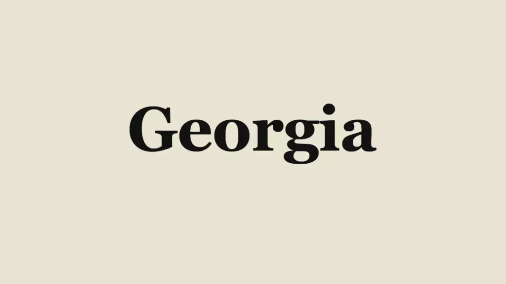 Georgia Font