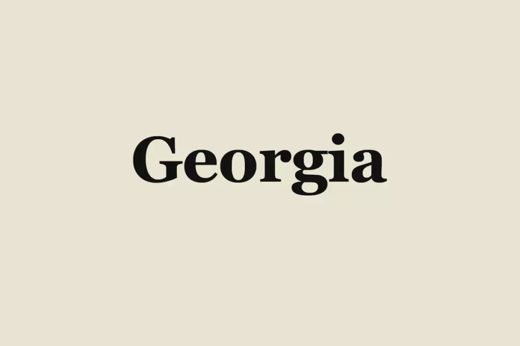 Georgia Font