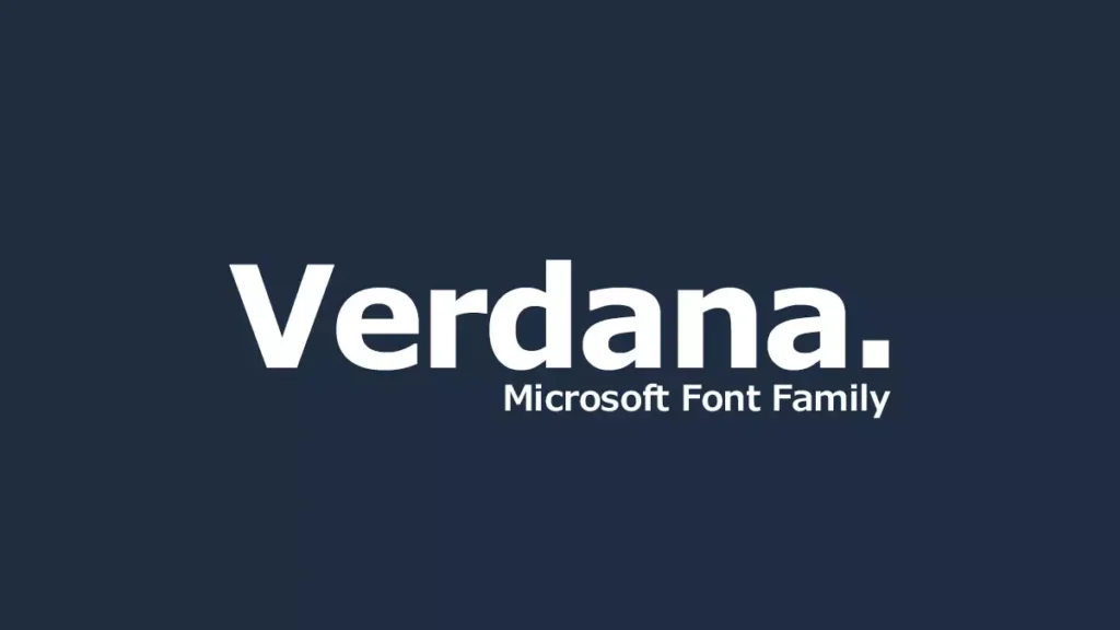 Verdana Font