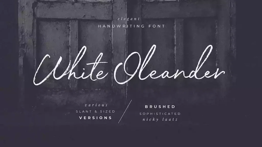 White Oleander Font