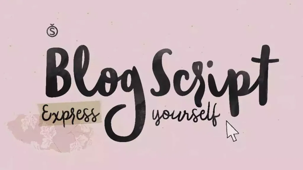 Blog Script Font