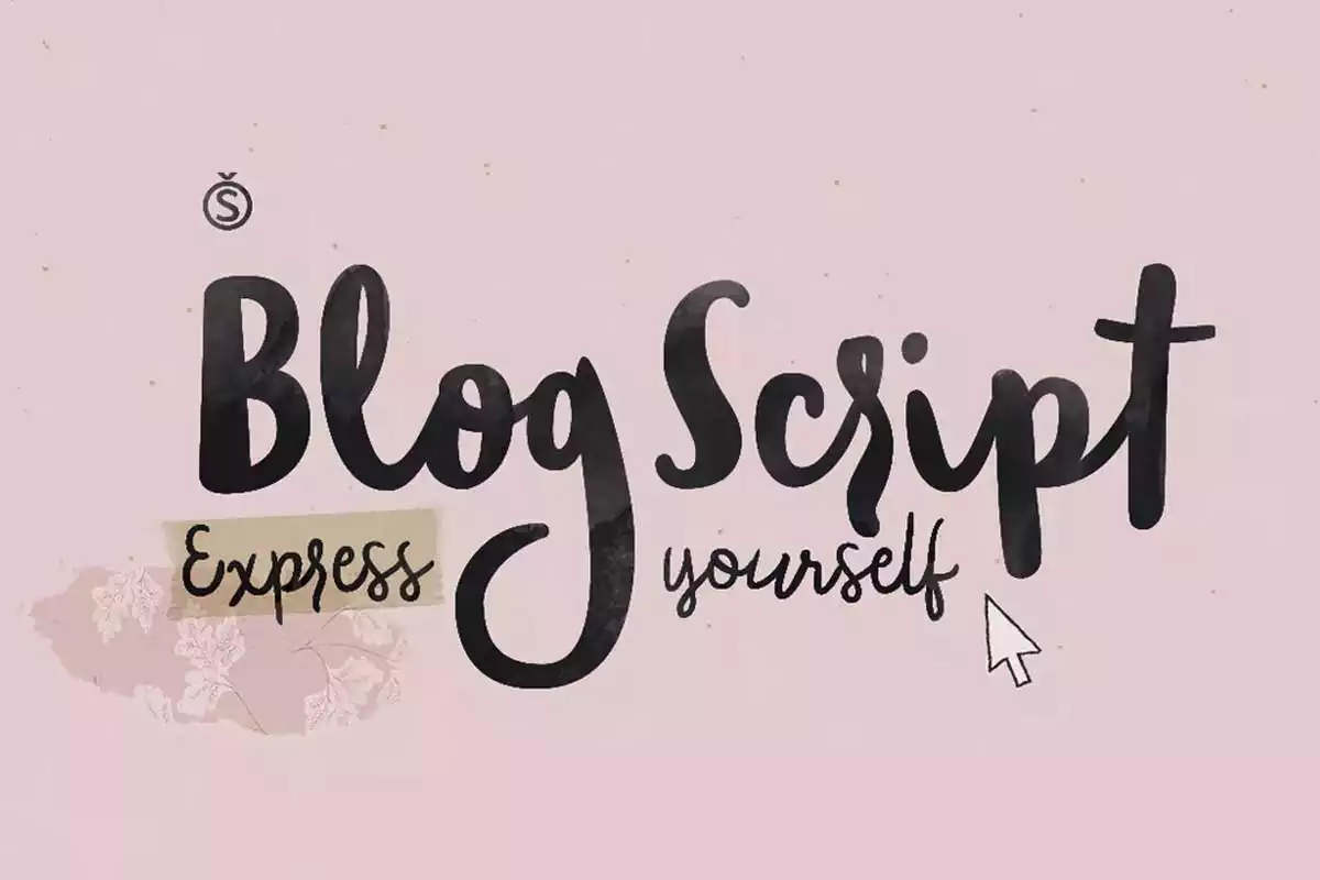 Blog Script Font