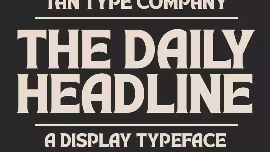 TAN HEADLINE Font