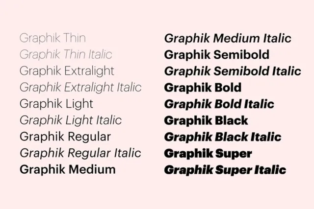 Graphik Font Family 1