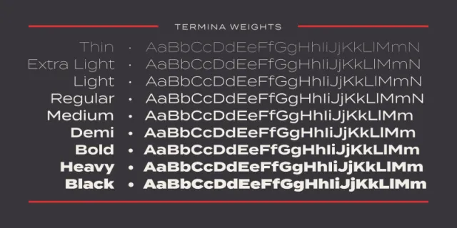 Termina Font Family 3