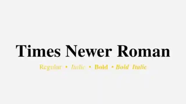 Times Newer Roman Serif Font