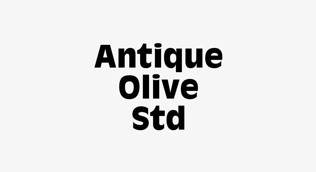 Antique Olive Std Font Family Free Download