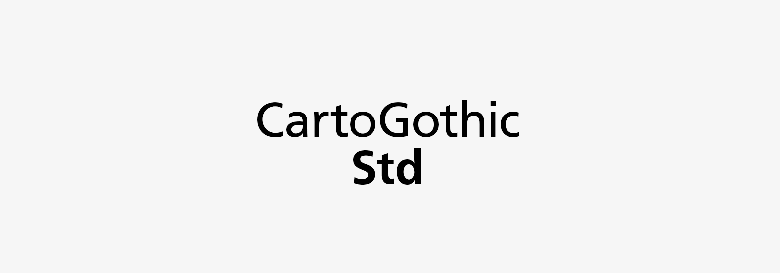 CartoGothic Std Font Family