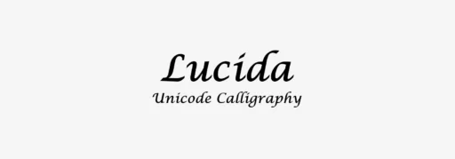 Lucida Unicode Calligraphy Font Family