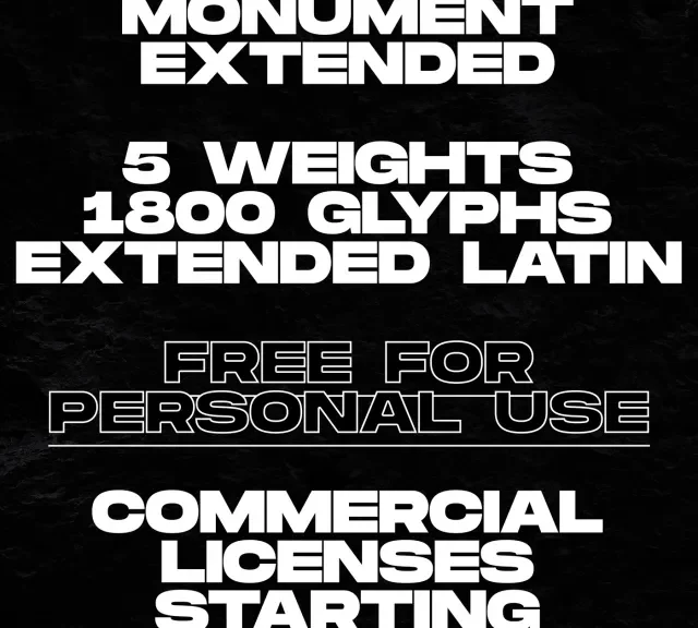 Monument Extended Font Family