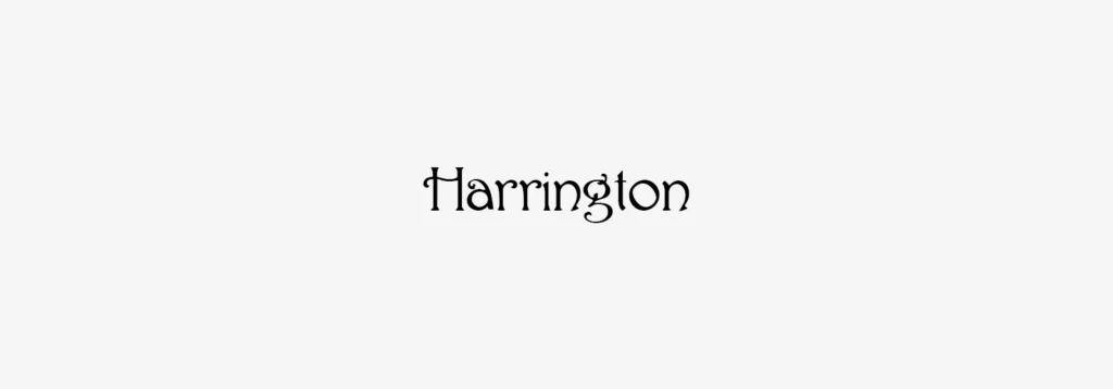 Harrington Font