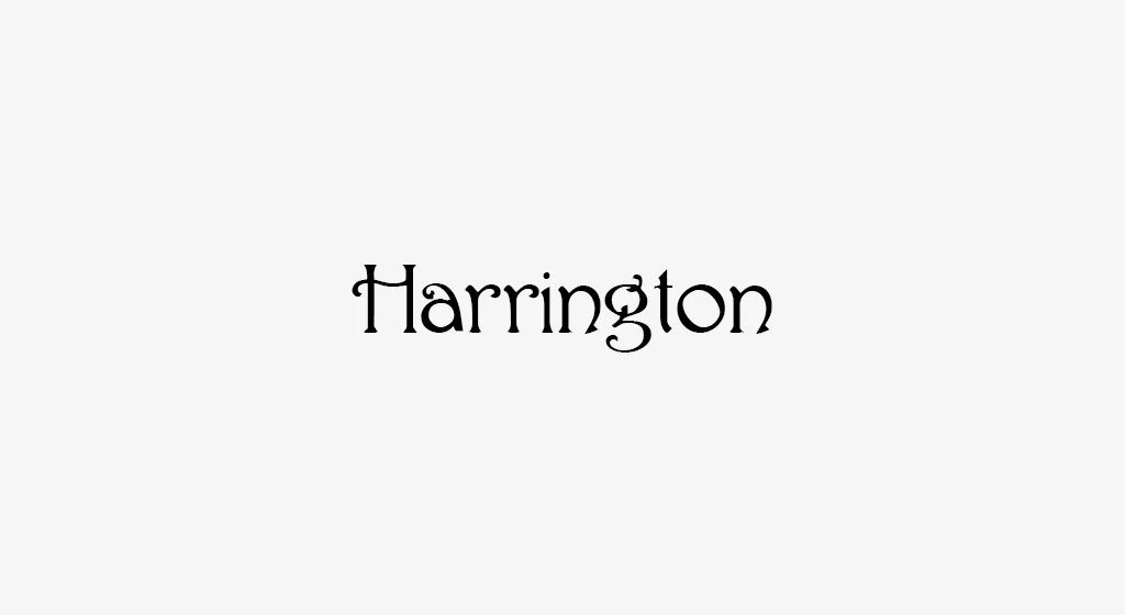 Harrington Font