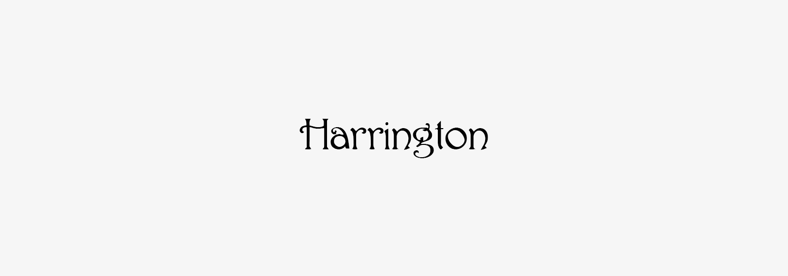 Harrington Font