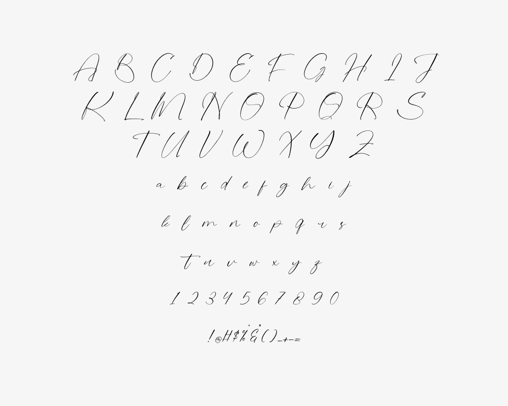 Stylish Aesthetic Font Character Preview